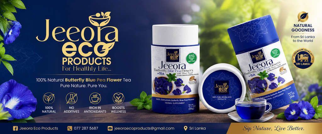 Jeeora Eco Products Butterfly Blue Pea Flower Tea from Sri Lanka